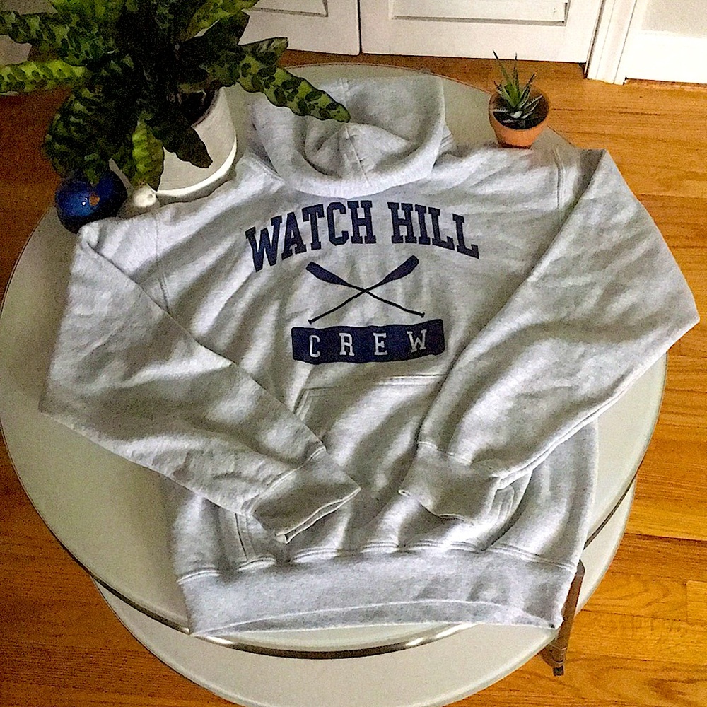 Gray, Gildan Watch hill crew hoodie
